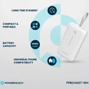 Powerology Power Bank 20000mAh White PPBCHA67-WH