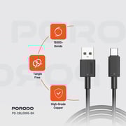 Porodo USB-C Cable 3m Black