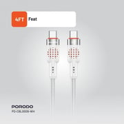 Porodo USB-C To USB-C Cable 1.2m White
