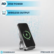 Powerology Wireless Power Bank 10000mAh Grey PPBCHA36-GY