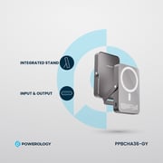 Powerology Wireless Power Bank 10000mAh Grey PPBCHA36-GY