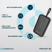 Powerology Power Bank 20000mAh Black PPBCHA67-BK