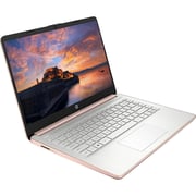 HP (2019) Laptop - Intel Pentimu Silver-N5030 / 14inch HD / 256GB SSD / 4GB RAM / Shared Intel UHD Graphics 605 / Windows 11 / English Keyboard / Rose Gold / International Version - [14-DQ0733]