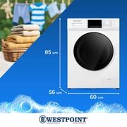 Westpoint Front Load Washer & Dryer 8 kg/5 kg WDMT-81424E