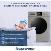 Westpoint Front Load Washer & Dryer 8 kg / 5 kg WDMAT-81242ES