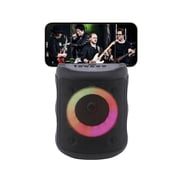 Etrain LED Cylindrical Rechargeable Portable Speaker 10W - Black