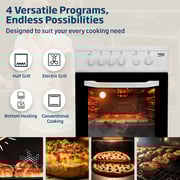 Beko 50x50cm Freestanding Ceramic Electric Cooker, 3 Zones, 4 Functions, A+ Rating, White - CSS48100GW