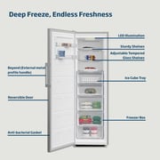 Beko 313L Upright Freezer, Single Door, No Frost, Titanium Inox - RFNE360X