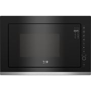 Beko 60cm Built-in Microwave Oven with Grill, 25L, Microwave Grilling, Digital Timer, Auto-weight Defrost, Child Lock, Black - BMGB25333X