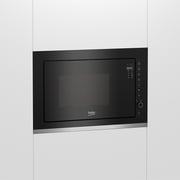 Beko 60cm Built-in Microwave Oven with Grill, 25L, Microwave Grilling, Digital Timer, Auto-weight Defrost, Child Lock, Black - BMGB25333X