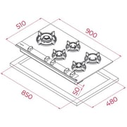 Teka Infinity G1 Built In Gas Hob GBC 95-G1 GB