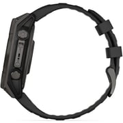 Garmin 010-02906-11 Fenix 8 Solar Smartwatch Sapphire, Carbon Grey DLC Titanium With Black/pebble Grey Silicone Band