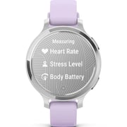 Garmin 010-02891-01 Lily 2 Active Smartwatch Silver With Purple Jasmine Silicone Band