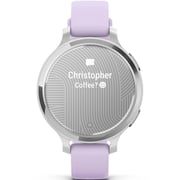 Garmin 010-02891-01 Lily 2 Active Smartwatch Silver With Purple Jasmine Silicone Band