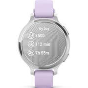 Garmin 010-02891-01 Lily 2 Active Smartwatch Silver With Purple Jasmine Silicone Band