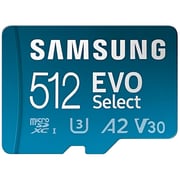 Samsung EVO microSDXC Card/SD Adapter 512GB Blue MB-ME512SA/AM