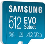 Samsung EVO microSDXC Card/SD Adapter 512GB Blue MB-ME512SA/AM