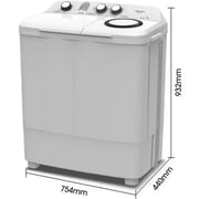 Hisense Twin Tub Washing Machine 7kg with Rust-Proof Body – WSBE701