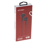 E-train Feather light Comfort Wired Earphone - Black - HP61B