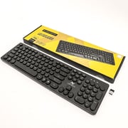 L'AVVENTO 2.4G Wireless Keyboard – US+Arabic layout Injection – Black- KB206