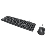 Manhattan Wired Keyboard and Optical Mouse Set - Black - KB707