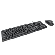 Manhattan Wired Keyboard and Optical Mouse Set - Black - KB707