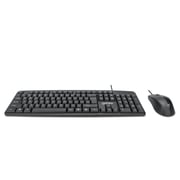 Manhattan Wired Keyboard and Optical Mouse Set - Black - KB707