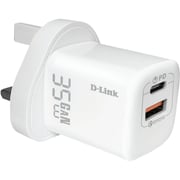 D-Link Dual USB GaN Wall Charger White