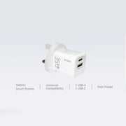 D-Link Dual USB GaN Wall Charger White
