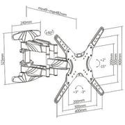 Beetec Double Arms Swivel TV Wall Mount Black