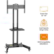 Beetec Mobile TV Cart Stand Black