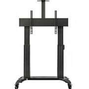 North Bayou Motorized TV Floor Stand Black