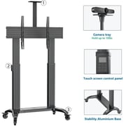 North Bayou Motorized TV Floor Stand Black