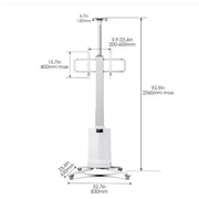 North Bayou Motorized TV Floor Stand Black