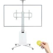 North Bayou Motorized TV Floor Stand Black
