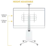 North Bayou Motorized TV Floor Stand Black