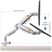 North Bayou Gas Spring Monitor Arm Wall Mount White