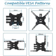 Beetec Single Arm Swivel TV Wall Mount Black