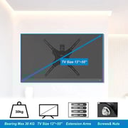 Beetec Single Arm Swivel TV Wall Mount Black