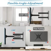Beetec Single Arm Swivel TV Wall Mount Black
