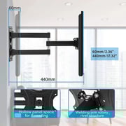 Beetec Single Arm Swivel TV Wall Mount Black