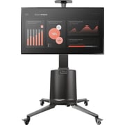 North Bayou Motorized TV Floor Stand Black
