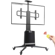North Bayou Motorized TV Floor Stand Black