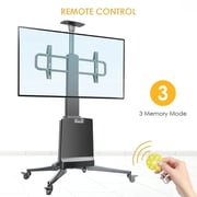 North Bayou Motorized TV Floor Stand Black