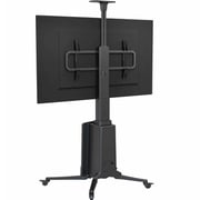 North Bayou Motorized TV Floor Stand Black