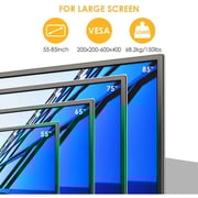 North Bayou Motorized TV Floor Stand Black