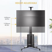 North Bayou Motorized TV Floor Stand Black