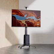North Bayou Motorized TV Floor Stand Black