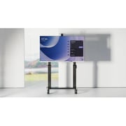 North Bayou Motorized TV Floor Stand Black