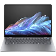 HP OmniBook X (2024) Laptop - Snapdragon X Elite-X1E-78-100 / 14inch 2.2K / 1TB SSD / 32GB RAM / Shared Qualcomm Adreno GPU Graphics / Windows 11 Home / English & Arabic Keyboard / Meteor Silver Aluminium / Middle East Version - [14-FE0002NE]
